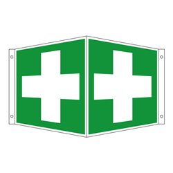 Eichner Rettungs-Winkelschild Erste Hilfe, 20 x 20 cm