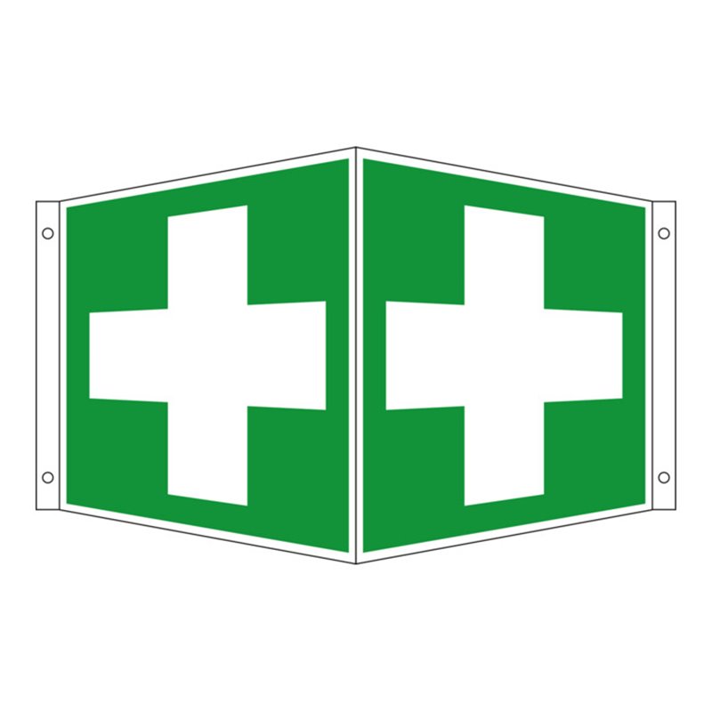 Eichner Rettungs-Winkelschild Erste Hilfe, 20 x 20 cm
