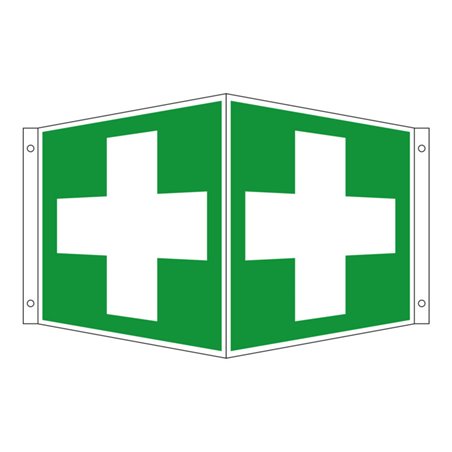 Eichner Rettungs-Winkelschild Erste Hilfe, 20 x 20 cm