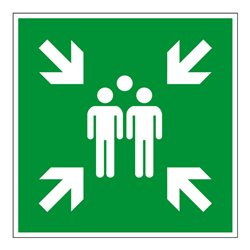 Eichner Fluchtwegsschild Sammelstelle 40 x 40 cm PVC