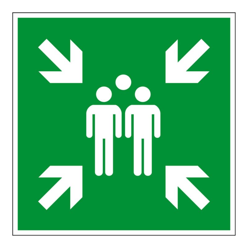 Eichner Fluchtwegsschild Sammelstelle 40 x 40 cm PVC