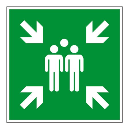 Eichner Fluchtwegsschild Sammelstelle 40 x 40 cm PVC