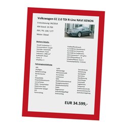 Eichner Folien-Hafttaschen rot