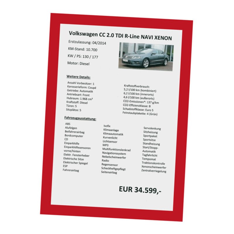 Eichner Folien-Hafttaschen rot