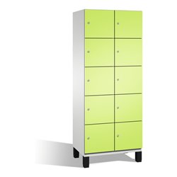 C+P Fächerschrank Cambio auf Füßen 10 Fächer Front Viridingrün Korpus Lichtgrau