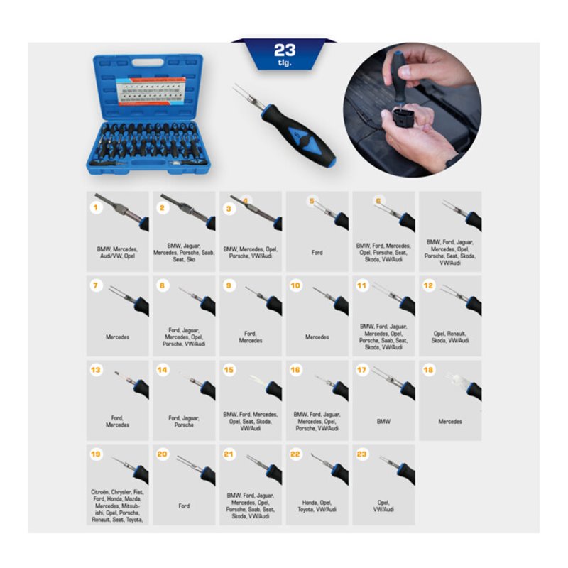 Brilliant Tools Stecker-Entriegelungswerkzeug-Satz, 23-tlg