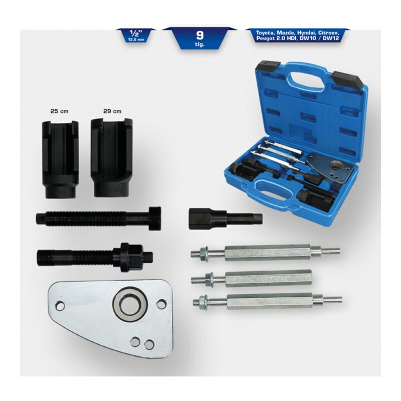 Brilliant Tools HDI-Injektor-Auszieher-Satz, 9-tlg