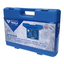 Brilliant Tools Kompressionstester-Satz für Diesel Motoren, 18-tlg