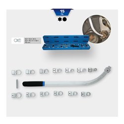 Brilliant Tools Keilriemen und Spannrollen-Schlüssel-Satz, 15-tlg