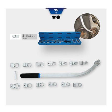 Brilliant Tools Keilriemen und Spannrollen-Schlüssel-Satz, 15-tlg