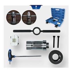 Brilliant Tools Montagewerkzeug für Stoßdämpfer mit Zuganschlagsfeder, 8-tlg