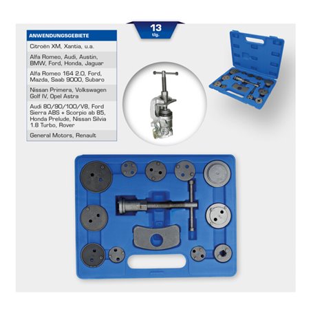 Brilliant Tools Universal-Bremskolben-Rückstellwerkzeug-Satz, 13-tlg