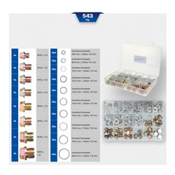 Brilliant Tools Ölablassschrauben und Dichtungen-Sortiment, 543-tlg
