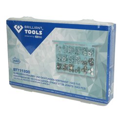 Brilliant Tools Ölablassschrauben und Dichtungen-Sortiment, 543-tlg