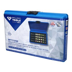 Brilliant Tools Reparatursatz für Öl-Ablassschrauben-Gewinde, 64-tlg