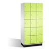 C+P Fächerschrank Cambio auf Sockel 15 Fächer Front Viridingrün Korpus Lichtgrau