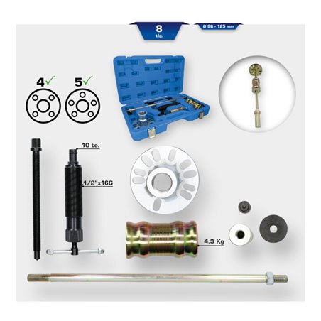 Brilliant Tools Hydraulischer Ausdrücker-Satz für Antriebswellen, 8-tlg