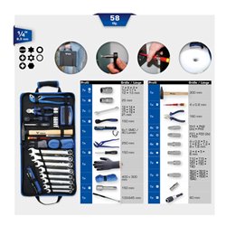 Brilliant Tools Werkzeug-Nylontasche, 58-tlg