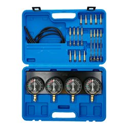 Brilliant Tools Synchron-Vergaser-Testgerät, mit 4 Synchronuhren, 26-tlg