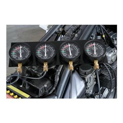 Brilliant Tools Synchron-Vergaser-Testgerät, mit 4 Synchronuhren, 26-tlg