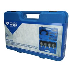 Brilliant Tools Synchron-Vergaser-Testgerät, mit 4 Synchronuhren, 26-tlg