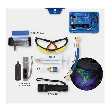 Brilliant Tools UV-Lecksuch-Taschenlampen-Satz, 8-tlg