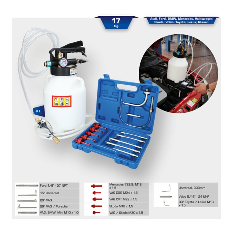 Brilliant Tools Getriebeöl-Füllgerät mit Adapter