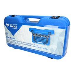 Brilliant Tools Zug- und Druckhülsen-Satz, mit 4 Spindeln, 26-tlg