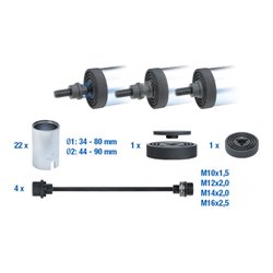 Brilliant Tools Zug- und Druckhülsen-Satz, mit 4 Spindeln, 26-tlg