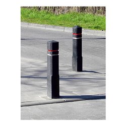 Schake Recyclingpfosten Vierkant 140x140mm, Gesamtlänge: 1400mm, ohne Fräsung, Farbe: schwarz