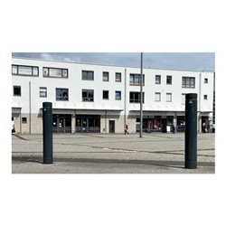 Schake Poller aus starkwandigem Aluminium 100mm ortsfest ca. 900mm Überflur + Ziernut,