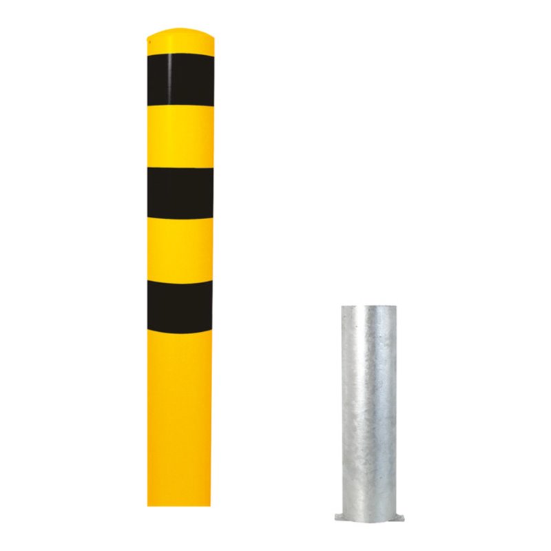 Schake Absperrpfosten Typ 40152H, herausnehmbar, ohne Verschluss, Ø 152mm, Gesamtlänge:2000mm, feuerverzinkt