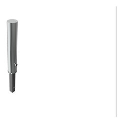 Schake Sperrpfosten aus Edelstahl Typ 40154F Ø 154mm, herausnehmbar, geschliffen + Dreikantverschluß + Bodenhülse