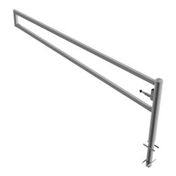 Schake Drehbare Wegesperre + selbsteinrastender Verriegelung 3,00m für Vorhangschloss Drehpfosten: Ø 102mm, Schrankenarm: 60x40m