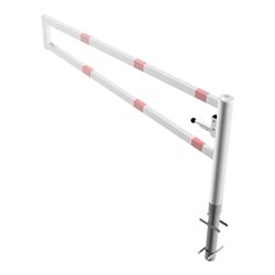 Schake Drehbare Wegesperre + selbsteinrastender Verriegelung 2,00m für Vorhangschloss Drehpfosten: Ø 102mm, Schrankenarm: 60x40m