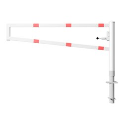 Schake Drehbare Wegesperre + selbsteinrastender Verriegelung 2,00m für Vorhangschloss Drehpfosten: Ø 102mm, Schrankenarm: 60x40m