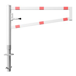 Schake Drehbare Wegesperre + selbst einrastender Verriegelung 1,50m für Vorhangschloss Drehpfosten: Ø 102mm, Schrankenarm: 60x40