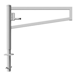 Schake Drehbare Wegesperre + selbsteinrastender Verriegelung 1,50m + Profilzylinder Drehpfosten: Ø 102mm, Schrankenarm: 60x40mm,