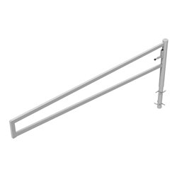 Schake Drehbare Wegesperre + selbsteinrastender Verriegelung 3,50m für Vorhangschloss Drehpfosten: Ø 102mm, Schrankenarm: 60x40m