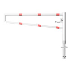 Schake Drehbare Wegesperre + selbsteinrastender Verriegelung 2,00m + Dreikantverschluß Drehpfosten: Ø 102mm, Schrankenarm: 60x40