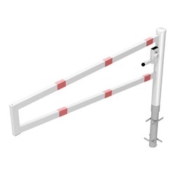 Schake Drehbare Wegesperre + selbsteinrastender Verriegelung 2,00m + Dreikantverschluß Drehpfosten: Ø 102mm, Schrankenarm: 60x40