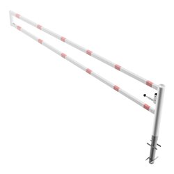 Schake Drehbare Wegesperre + selbsteinrastender Verriegelung 3,50m für Vorhangschloss Drehpfosten: Ø 102mm, Schrankenarm: 60x40m