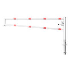 Schake Drehbare Wegesperre + selbsteinrastender Verriegelung 2,50m + Dreikantverschluß Drehpfosten: Ø 102mm, Schrankenarm: 60x40