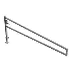 Schake Drehbare Wegesperre + selbsteinrastender Verriegelung 3,50m + Dreikantverschluß Drehpfosten: Ø 102mm, Schrankenarm: 60x40