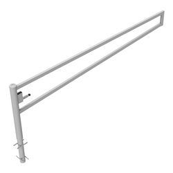 Schake Drehbare Wegesperre + selbsteinrastender Verriegelung 3,50m + Dreikantverschluß Drehpfosten: Ø 102mm, Schrankenarm: 60x40