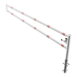 Schake Drehbare Wegesperre + selbsteinrastender Verriegelung 3,00m + Dreikantverschluß Drehpfosten: Ø 102mm, Schrankenarm: 60x40