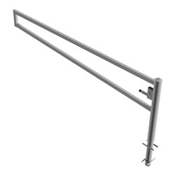 Schake Drehbare Wegesperre + selbsteinrastender Verriegelung 3,00m + Profilzylinder Drehpfosten: Ø 102mm, Schrankenarm: 60x40mm,