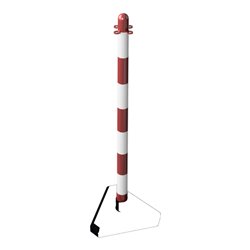 Schake Kettenständer, Pfosten Ø 40mm, mit Ösen Fußplatte dreieckig