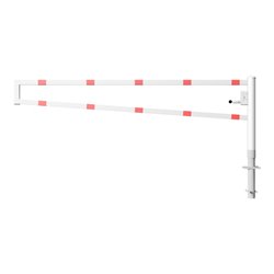 Schake Drehbare Wegesperre + selbsteinrastender Verriegelung 3,00m + Profilzylinder Drehpfosten: Ø 102mm, Schrankenarm: 60x40mm,