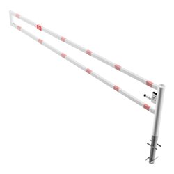 Schake Drehbare Wegesperre + selbsteinrastender Verriegelung 3,50m + Profilzylinder Drehpfosten: Ø 102mm, Schrankenarm: 60x40mm,